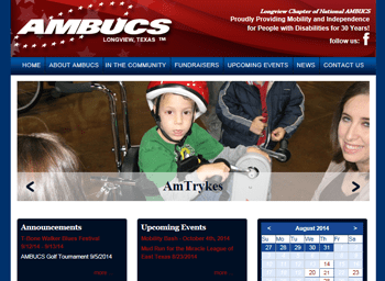 web design for Longview AMBUCS