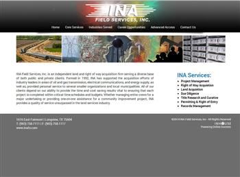 web design for INA Field Services