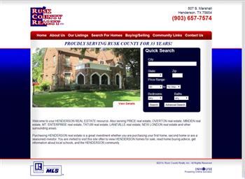 web design for Rusk County Realty