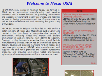 web design for Mecar USA