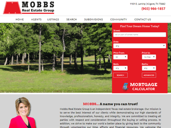 web design for Mobbs Real Estate Group