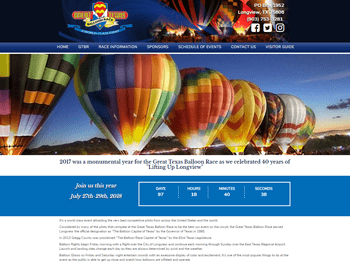 web design for Great Texas Balloon Race