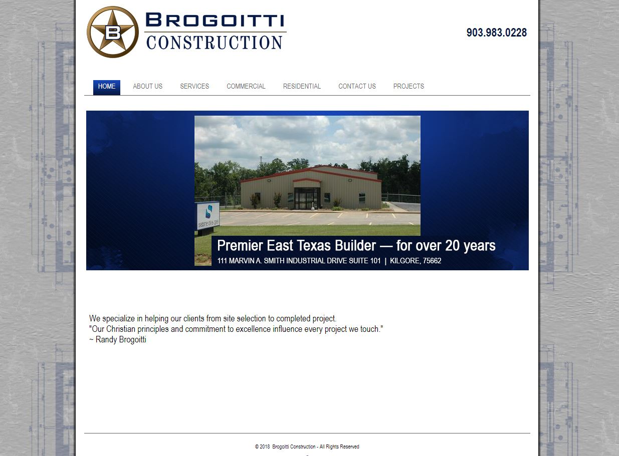 web design for Brogoitti Construction