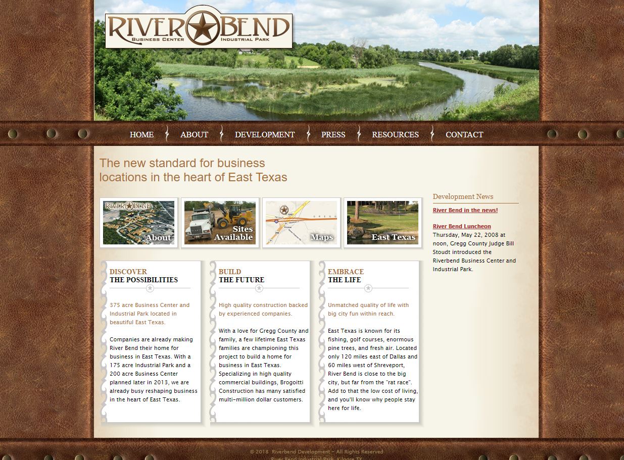 web design for Riverbend Development
