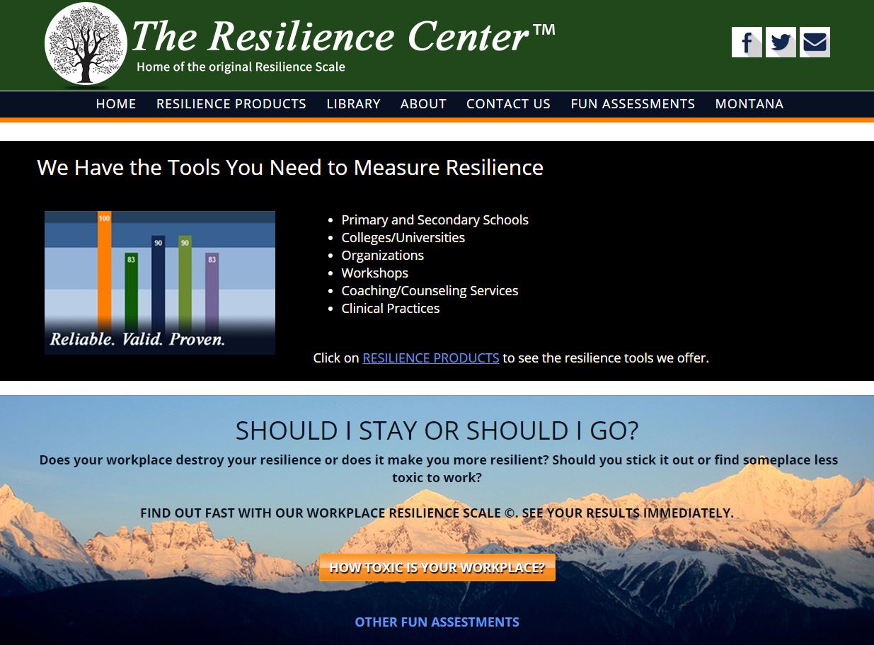 web design for The Resilience Center