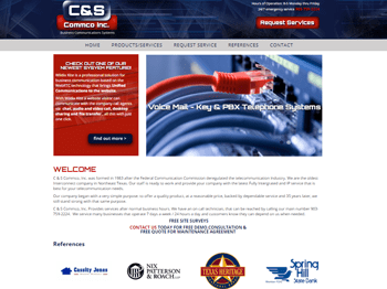 web design for C & S Commco, Inc.