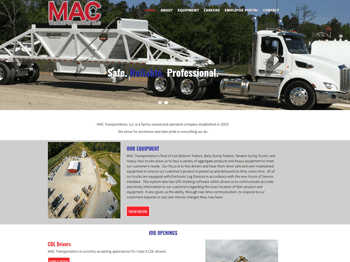 web design for MAC Transportation LLC