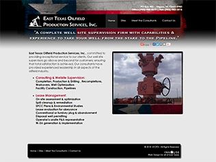web design for East Texas Oilfield Production Services, Inc.