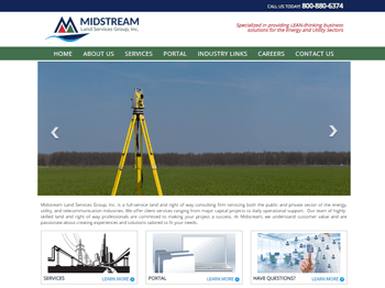 web design for Midstream Land Services Group, Inc.