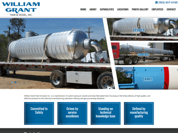 web design for William Grant Tank & Vessel