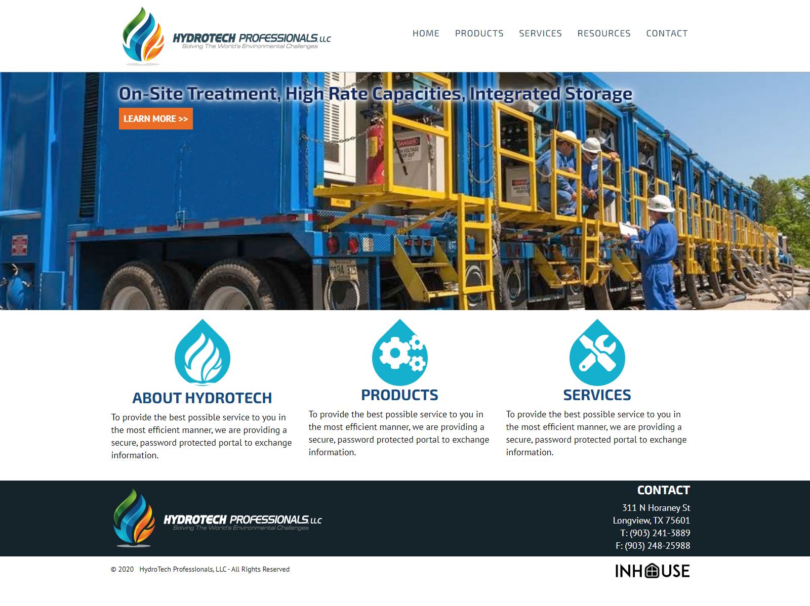 web design for HydroTech Professionals