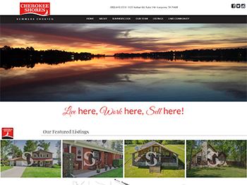 web design for Cherokee Shores Real Estate Brokerage