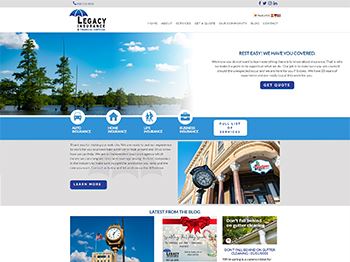 web design for Legacy Insurance and Financial Services agency