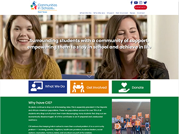 web design for Communities in Schools, East Texas