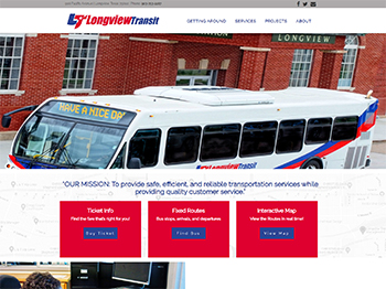 web design for Longview Transit