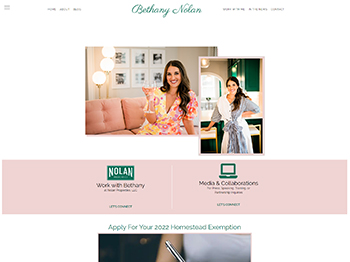 web design for Bethany Nolan