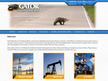 web design for Gator Services LLC