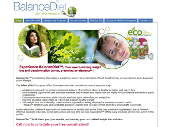 web design for Balanced Diet