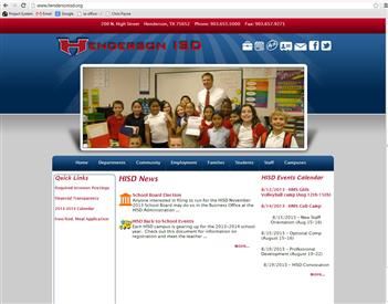 web design for Henderson ISD