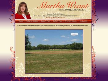 web design for Martha Weant