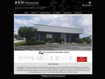 web design for Ben Fitzgerald Real Estate Services