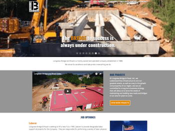web design for Longview Bridge and Road