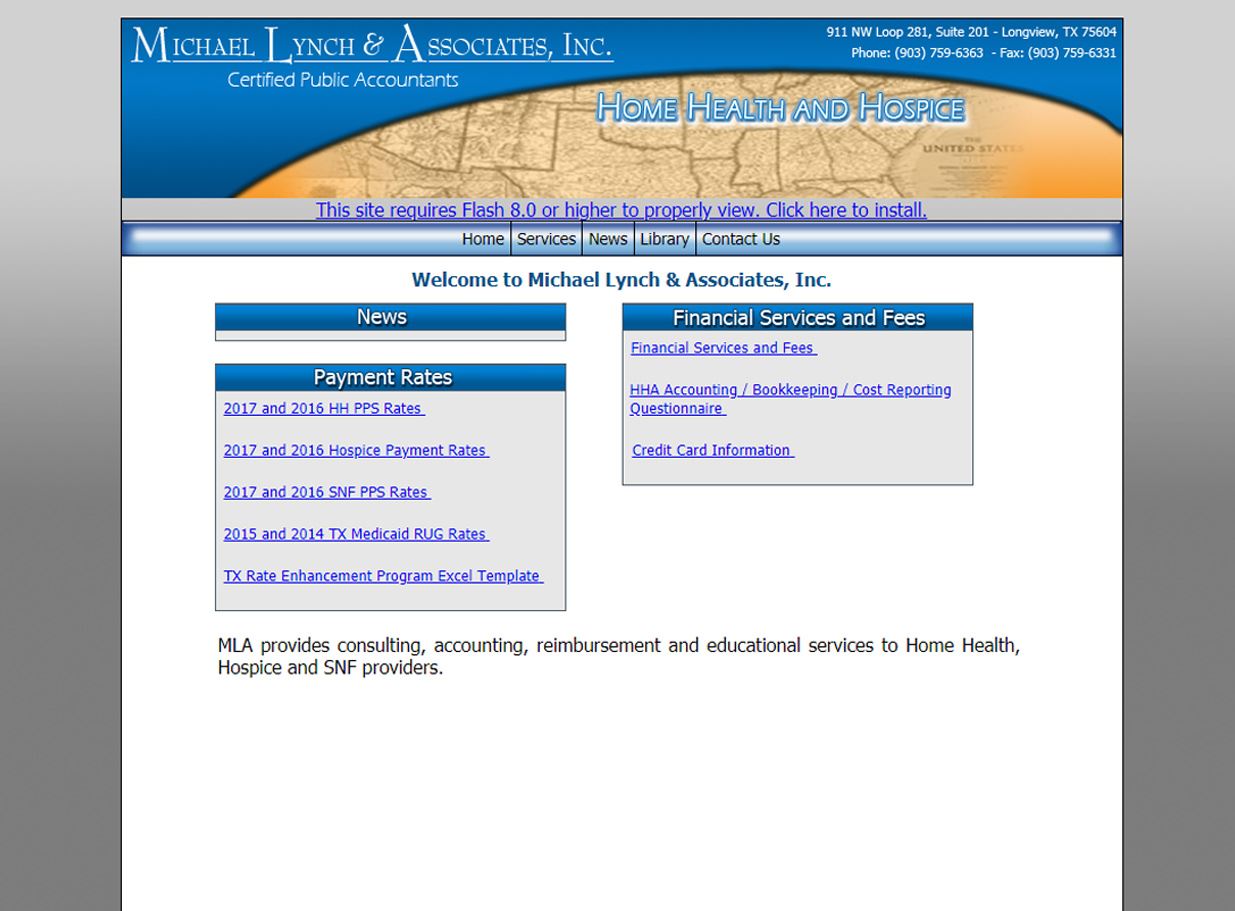 web design for Michael Lynch & Associates, Inc.