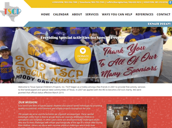 web design for Texas Special Children’s Projects, Inc.