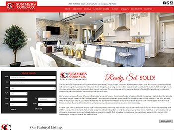 web design for Summers Cook & Co. Real Estate Brokerage