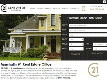 web design for Century-21, A Select Group