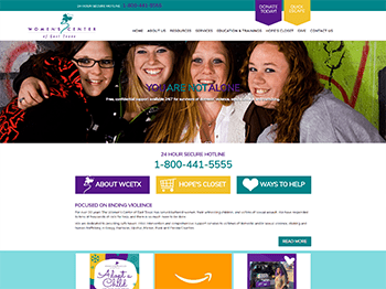 web design for Women's Center of East Texas