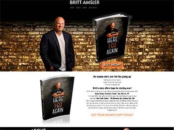 web design for Britt Amsler, Author