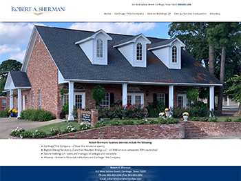 web design for Robert A. Sherman, Attorney at Law