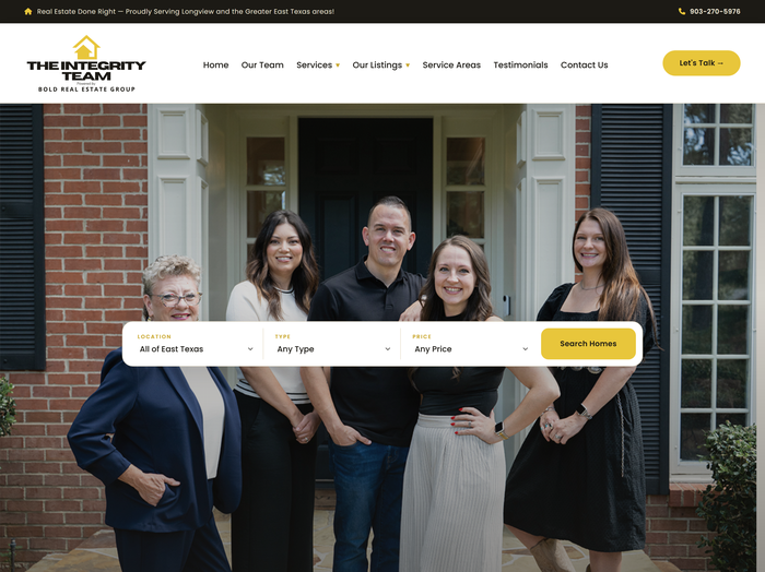 web design for The Integrity Team